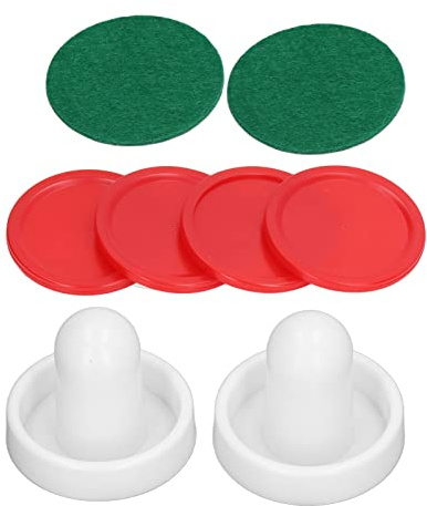 CFTGIW 8st 60mm Air Hockeys Pusher Tillbehör Hög Slagtålighet Långvarig Bord Air Hockeys Tillbehör Typ A Under Spelet Skjut den på Dynan Green Pad Tjock Grön Till (Typ B)
