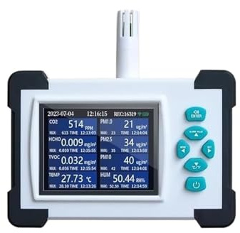 Monitor a qualità 'aria, analizzatore di gas, monitor CO2, rilevatore multifunzionale, Analizzatore ambientale(T7-700PRO-WIFI)