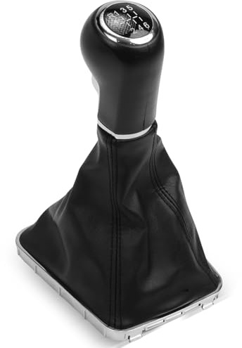 GRACEGALAXY Pomo de Palanca de Cambios de 6 velocidades para Zafira B 2005–2014 55354140 con botón de marcha atrás, marco plateado