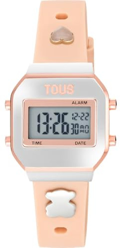 TOUS Reloj Digital XPRESURSLF Correa DE Silicona con Caja Y Hebilla Acero Inoxidable IPG