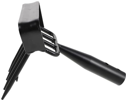 GARIOUANS Rastrello da Giardino Multiuso in Metallo per Diserbo Rimovibile, Attrezzo Manuale per Estirpare Erbacce e Allentare Terreno, Utensile da Giardinaggio Ergonomico per Prato e