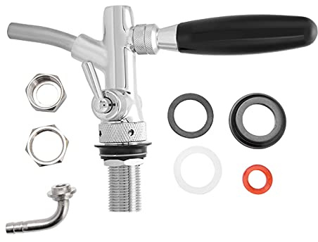 Culnflun Grifo dispensador de cerveza, acero inoxidable cromado, grifo de cerveza ajustable con rosca G5/8 para uso diario en bares, hoteles y restaurantes. (Silver)