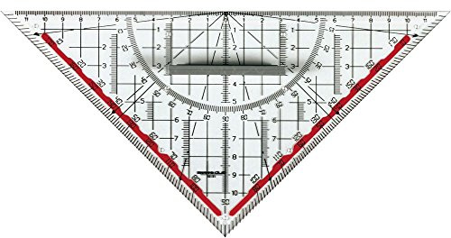 Rumold Technisches Zeichendreieck/10151 25cm rauchgrau Kunststoff mit Griff