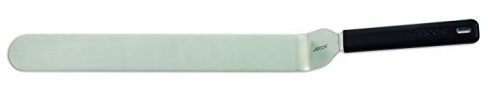 Arcos Espátula de Cocina Profesional - Acero Inoxidable 250 mm - Mango Ergonómico Polipropileno Negro - Ideal para Cocinar y Servir - Herramienta Esencial para Chefs