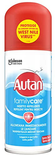 Autan Family Care Spray Secco Insetto Repellente e Antizanzare, 100ml