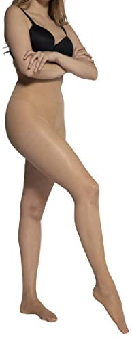 Ulla Popken Damen Stützstrumpfhose, 40den Stützstrümpfe, Teint, 56-58 EU