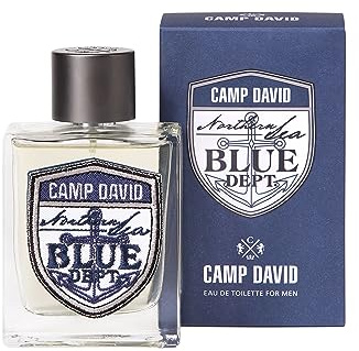 CAMP DAVID Blue Dept. Eau de Toilette Herren Parfum 100 ml, Maritimer Sommerduft mit Grapefruit, Mandarine, Rosmarin und Vetiver, Frischer Herrenduft für Büro und Alltag