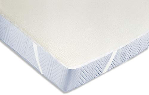 ZOLLNER Matratzenschoner - Topper mit praktischen Eckgummis - für Allergiker geeignet – Baumwolle - waschbar bis 95°C - 90x200 cm - Hotelqualität