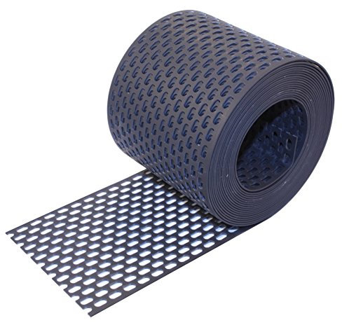 HAUS & DACH Traufgitter PVC schwarz anthrazit 150 mm / 5 m Rolle