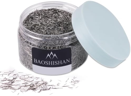 BAOSHISHAN Aiguilles de polissage magnétiques en acier inoxydable 0.3 × 5mm | 300g，Média de polissage résistant à la corrosion pour bijoux, finition et ébavurage des métaux