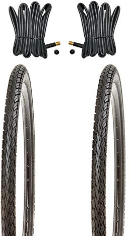 Kujo 2er Set 28 Zoll Fahrradreifen 700x45c, 47-622, 28x1.75 Zoll, inkl. Schläuche mit Autoventilen
