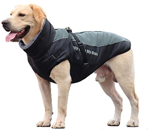 FEimaX Abrigo para Perro de Invierno Impermeable Chaqueta de Felpa Cálido Reflectante Chaleco de Algodón Suave para Cachorro Ropa para Mascotas Perros Pequeños, Medianos y Grandes