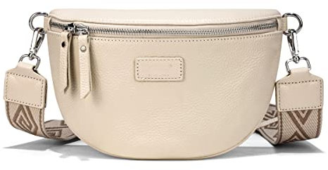 OOG handytasche zum umhängen leder Made in Italy Damen Kleine Umhängetasche Schultertasche Handy echtes Leder Cross-Body Geldbörse Brieftasche in Beige