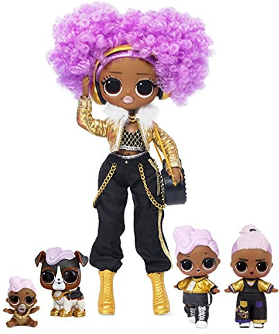 L.O.L. Surprise! Exklusives OMG D.J. Familienpaket — Über 45 Überraschungen, limitierte Auflage von Modepuppe und Maskottchen, 1 Einheit, verschiedene Modelle