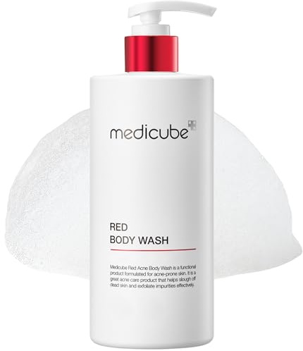 medicube Red Body Wash 14.10 Fl.oz I Low pH and Hydrating Cleanser with Salicylic Acid, Lactic Acid, Niacinamide and Hyaluronic Acid Suitable for Bacne Treatment | Korean Skin Care