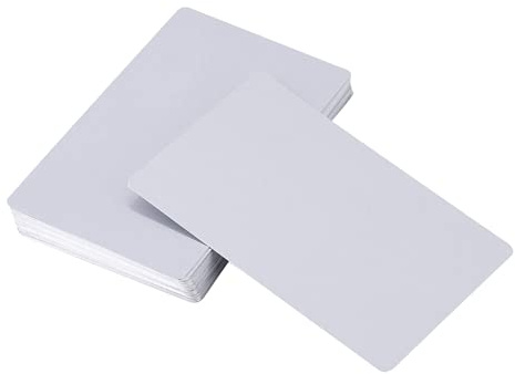 Yctze Eloxierte Aluminium-Rohlinge, 50 Beeindruckende Rohlinge mit markierung Gravierte Metall-Namenskarten f¨¹r Gesch?ftsbesuche (schwarz) Visitenkarte aus Metall(Silber)