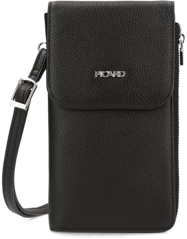 Picard Handytasche zum Umhängen Damen Anne | Handykette aus Leder mit 2 Kartenfächern gesichert durch Reißverschluss & Druckknopf | Elegant, Modern | Handy Umhängetasche | Alltag, Ausgehen