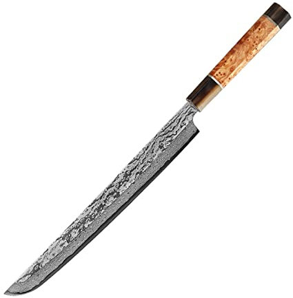 WERWER 67 Couches Damas Couteau à Sashimi Japonais Sakimaru kengata Saule de Poisson Filet de Sushi Couteau à Viande de Viande de Viande de Viande Couteau (Color : Sakimaru 270mm)