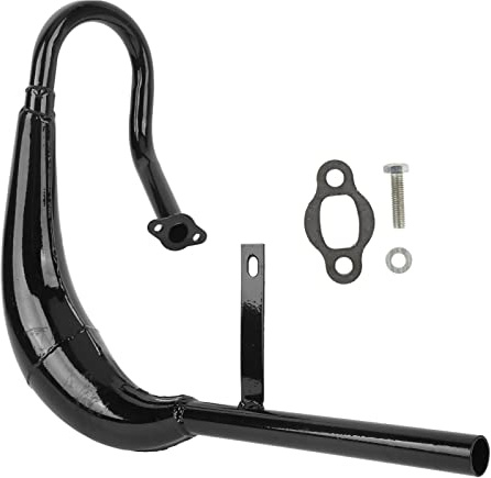 Motorrad-Auspuffrohr, Motorrad Schalldämpfer Schalldämpfer Rohr 40mm Durchmesser Aluminiumlegierung Geräuschreduzierung Elektrofahrrad Auspuffrohr mit Schalldämpferdichtung(Schwarz)