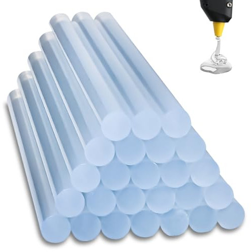 30 Pack Clear Hot Glue Sticks 11 x 190 mm, Extra Long Strong Adhesive Glue Gun Sticks, Fast Drying, Ideal for DIY Crafts, Arts, Wood, Fabric, Repairs, and Home Projects