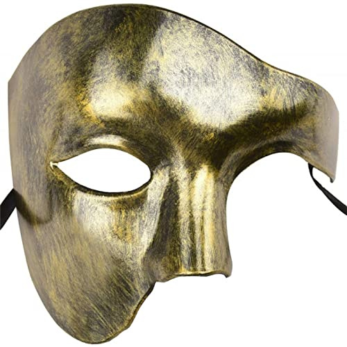 NICEYEA Masque vénitien pour homme et femme Phantom of the Opera - Design vintage - Carnaval vénitien - Masque de danse romaine - Costume pour Halloween, carnaval, bal, fête, opéra