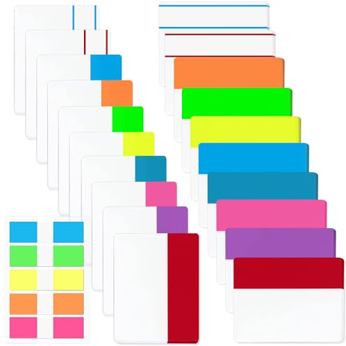 400 Pezzi Segnapagina Colorati Linguette Adesive Segnapagina Adesivi Scrivibile e Riposizionabili Index Tabs, per Pagine o Book Marker, Lettura Classificare Notes, Documenti, 20 Set 10 Colori