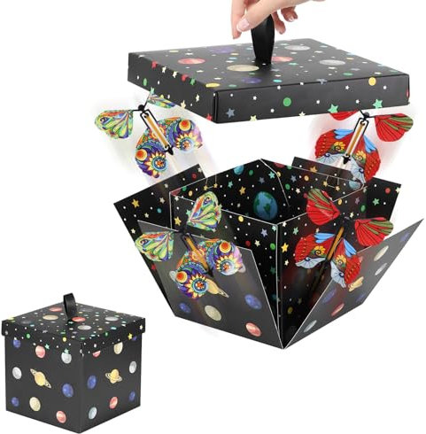 COZHYESS Explosionsbox, Überraschungsbox, DIY Schmetterling Explosion Geschenkbox, Valentine Box, Süße Geschenke für Freundin, Idee für Geburtstag Valentinstag Hochzeit Erinnerung