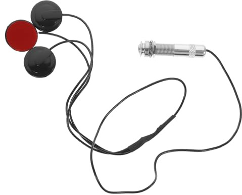 Piezo Tonabnehmer mit 3 Piezo Kontakten für Saiteninstrumente | Silbernes Kunststoffgehäuse, Präzise Abstimmung, Geräuschminderung und Lautstärkeregelung