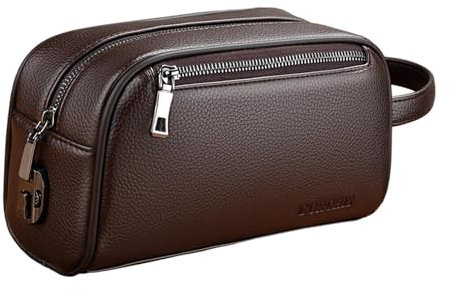 Amagogo Handgelenktasche für Männer, Geschenk für Vater, Ehemann, Freund, große Kapazität, Clutch, mit Schloss