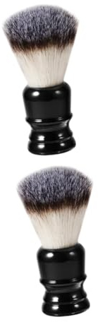 Gogogmee 2stücke Bartbürste Mit Resin-griff Weiche Nylonborsten Für Pflege Styling Ihres Bartes Tragbares Und Einfaches Schönheitswerkzeug Für Männer Schwarz
