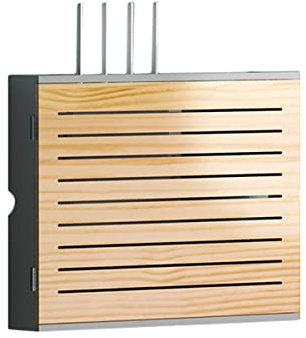 Wooden Wireless Router Storage Box with Door Cable Management nizer for Living Room Hide Optical Modem and Cables Wood Color 50cm Diameter