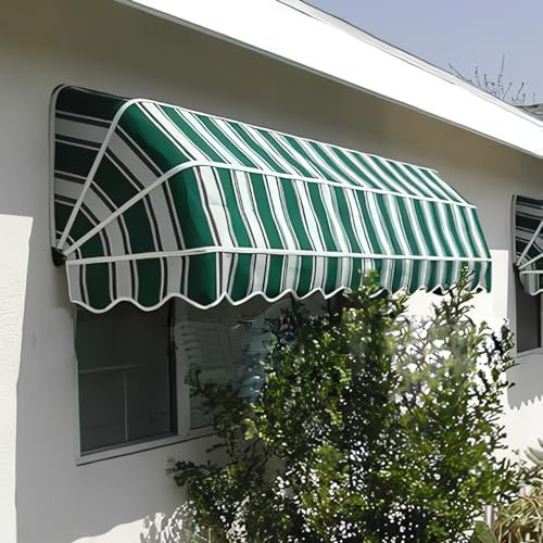 Verstellbare Höhe Aluminiumlegierung Manuell einziehbare Markise für Balkon Wasserdicht und widerstandsfähig Klemm-Design mit Handkurbel Einfache Installation ohne Bohren.