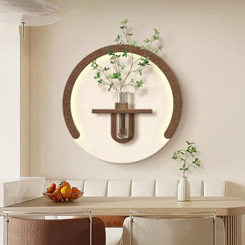 KEJIAWU Sandstein Wandbild Dekorative Eingangsdekoration, Pflanzenvermehrungstation for Flure, Wohnzimmer und Gänge(Brown,70cn/27in)