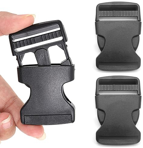 BondEron 2 Stück 32mm Steckschnalle Klickverschluss, Robuste Schnalle Steckverschluss für Gurtband, Ersatzschnalle für Rucksack, Tasche, Beckengurt, Gepäckgurt, Schnallen und Verschlüsse