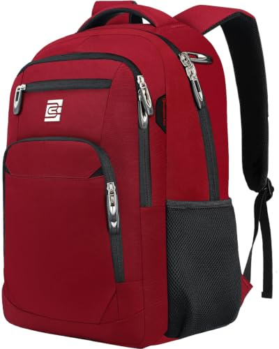 KASIBON Laptop Backpack for Men, Anti-Theft Travel Backpack Business | Water Resistant Work Rucksack for 15.6 Inch Laptop, Large School Bag with Padded Shoulder Straps & Side Bottle Pockets