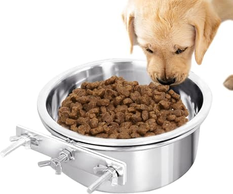 Gamelle à eau pour chenil en acier inoxydable - Gamelle à eau pour chien - Gamelle à eau - Gamelle murale confortable - Gamelle à eau pour petits animaux pour cage de chenil