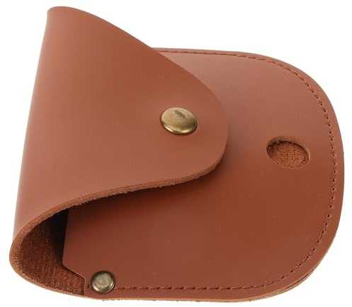 Ciieeo Braunes Taschenuhrenetui aus Leder mit Metall für Outdoor und Camping Schützendes Reise Uhrenetui und Aufbewahrung für Taschenuhren Beim Wandern