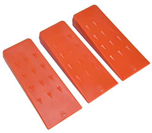 Yctze 3 Stück 8-Zoll-Fällkeile aus Kunststoff mit Spikes – Holzfällerwerkzeuge, Sicheres Fällen von Bäumen mit Verbesserter und Richtungsgesteuerter Kettensäge