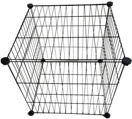 Estantería de almacenamiento en rejilla – Estantería apilable de alambre metálico para armario – 13,78 x 13,78 in de almacenamiento en rejilla metálica, modular en