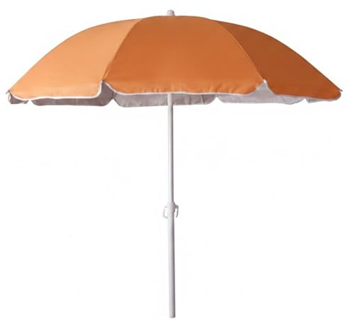 EffeDecor Ombrellone da Spiaggia Soffietto Antivento Ø200 cm Palo in Alluminio Inclinabile Ø28/32 mm e Telo in Poliestere Colorazione Assortita con Puntale in Metallo e Sacca Trasporto Protezione UV