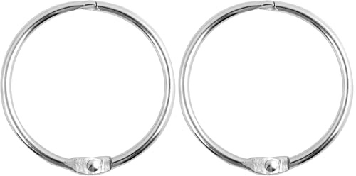Spirella Duschvorhangringe 12 Stück Chrom Ringo Small-Passend für alle gängigen Duschvorhangstangen Silber gebürstet, Grey (Packung mit 2)
