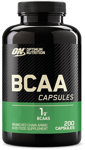 Optimum Nutrition Instantized BCAA Branched Chain Essential Amino Acids Capsules, 1000mg, 200 Count