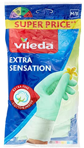 Vileda - Extra Sensation - Guantes multi-usos, talla M