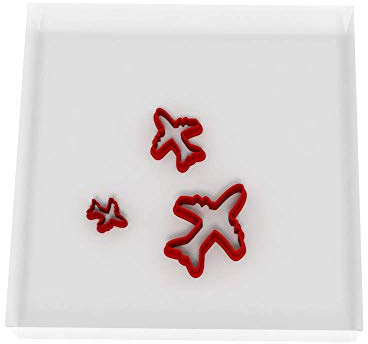 Custom Cutters Airplane Shape Cutters | MINI/Tiny Plastic Cutter for Baking, Fondant, Clay, Pastry, Icing, Jewellery (1.5/2/3CM)