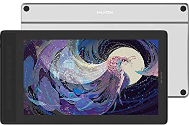 HUION Kamvas Pro 16 2.5K Tablette Graphique avec Ecran Professionnel QHD 15.8 Pouces, 145%% sRGB, Stylet Passif, Compatible avec Android,Chrome, Idéal pour l'enseignement en Ligne