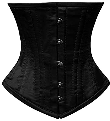 luvsecretlingerie Damen Taillentraining Schwerlast Doppelt Stahl Knochen Unterbrust Korsett Steampunk Gothic Corsage #8802-EU