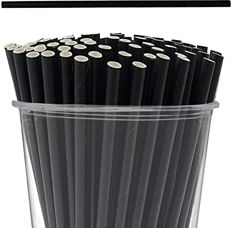 Neel Blue Paper Drinking Straws [2000 Pack] - Black Straws | Disposable Straws, Party Straws Cocktail Decorations for Birthday Wedding Christmas Party DIY Decoration