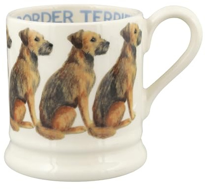 Emma Bridgewater Large Mug 1/2 Pint, Ceramic Coffee Mug Large - Stoneware Mug, Cappuccino, Latte, Coffee, Tea Cup - Beautiful Mugs, Birthday Gift - Coffee Mug Border Terrier