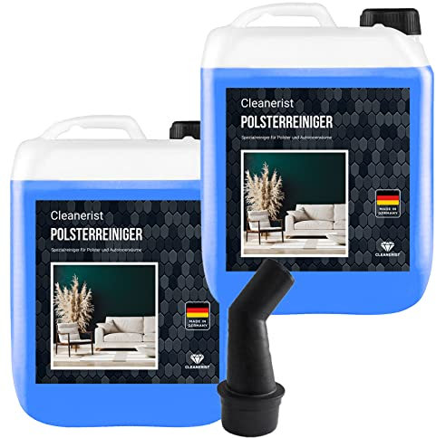 2 x 5 litri di detergente concentrato per tutte le pistole di pulizia per interni auto, detergente per tappezzeria, rubinetto incluso