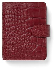 Filofax Pocket Classic Croc organisatör – körsbär